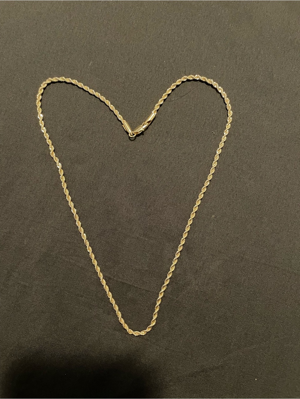 New - 14k gold plated rope necklace
